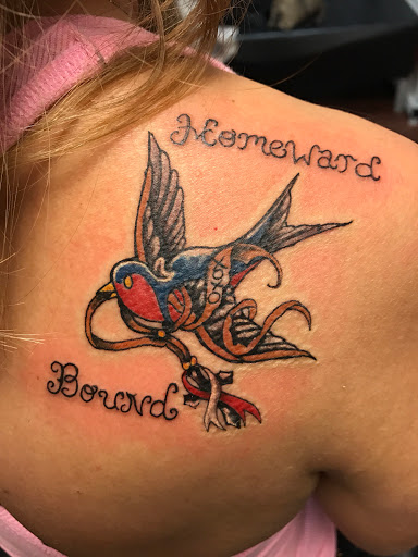 Explore tattoos with names ideas, creative tattoo ideas in Seymour, available at American Gypsy Tattoo Corp.