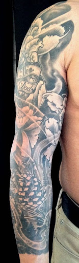 Explore great half sleeve tattoo ideas, creative tattoo ideas in Peoria, available at Iron Key Tattoo Studio Inc.