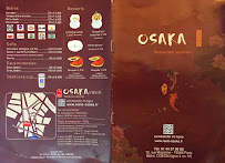 Yoji Osaka à Paris menu
