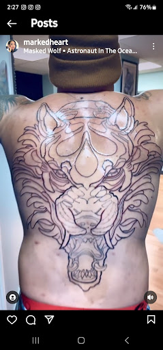 Explore tattoo music sleeve ideas, creative tattoo ideas in Riverside, available at Darkstar Tattoo CA