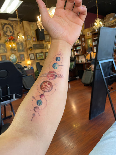 Explore jesus tattoo sleeve ideas, creative tattoo ideas in West Hollywood, available at The Honorable Society Tattoo Shop