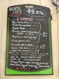 Menu du Bento Café à Montpellier