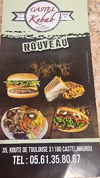 Kebab Castel'Kebab à Castelmaurou (le menu)