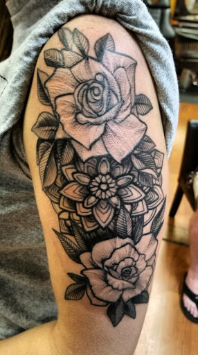 Explore clock tattoo ideas for females, creative tattoo ideas in Buford, available at Inked Arts Tattoo Studio