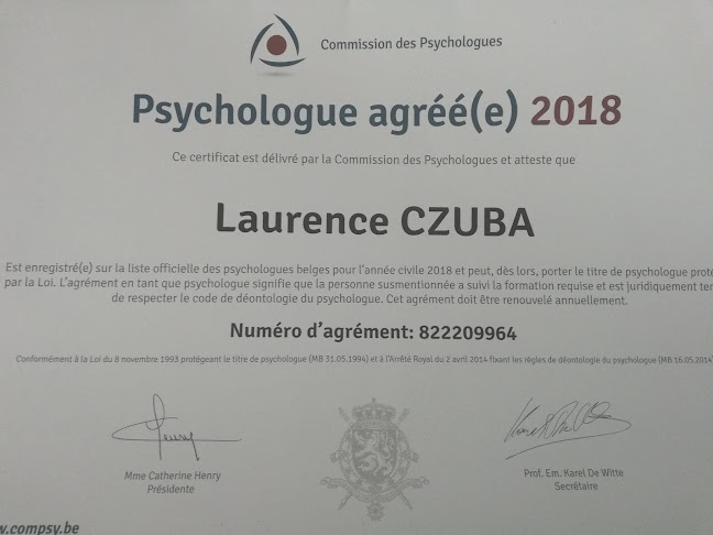 Cabinet Czuba Laurence - Psychologue à Mons. Consultation psychologue sur rendez-vous