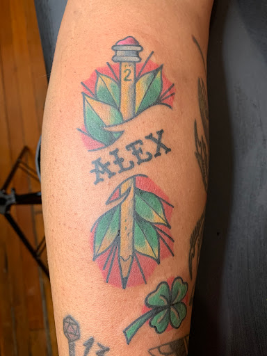 Explore word finger tattoo ideas, creative tattoo ideas in Russellville, available at Smoky Row Tattoo