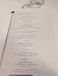 Menu du Restaurant Le Cénacle à Toulouse