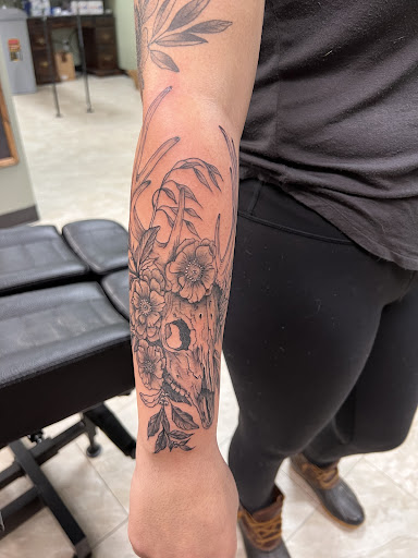 Explore paintbrush tattoo ideas, creative tattoo ideas in New Baltimore, available at petra tattoo