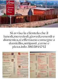 Ristorante Carpacceria Braceria Pizzeria Lorma à Martina Franca carte