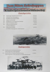 Restaurant Zum Alten Lokschuppen à Bitterfeld-Wolfen (le menu)