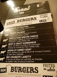Restaurant de hamburgers Ernest Inn Angers à Angers - menu / carte