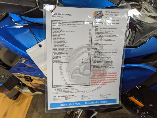 BMW Motorcycle Dealer «BMW Motorcycles of Cleveland», reviews and photos, 7315 N Aurora Rd, Aurora, OH 44202, USA