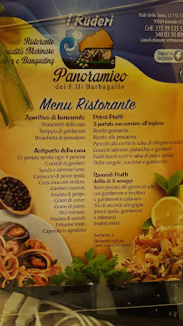 Menu du Ristorante l Ruderi Panoramico à Acireale