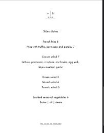 Menu / carte de MOA | Restaurant à Antey-Saint-André