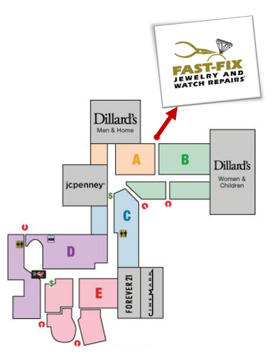 Jeweler «Fast-Fix Jewelry & Watch Repairs Mall St. Matthews», reviews and photos, 5000 Shelbyville Rd, Louisville, KY 40207, USA