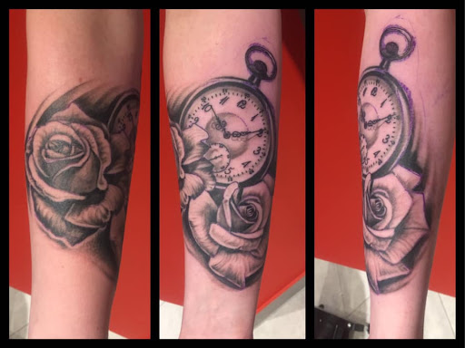 Explore bicep tattoo ideas men, creative tattoo ideas in Great Falls, available at Alpha Tattoos & Piercings