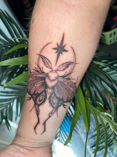 Explore galaxy tattoo ideas, creative tattoo ideas in Idaho Falls, available at Olson Ink Studios