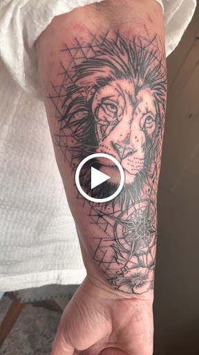 Explore mens sleeve tattoo filler ideas, creative tattoo ideas in Coquille, available at Inspired Ink Tattoo Shop