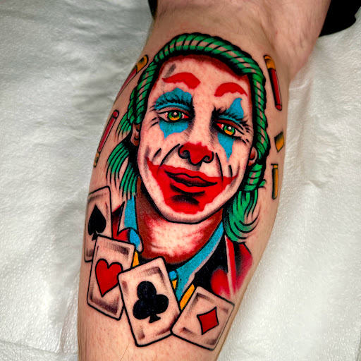 Explore tattoo skull sleeve ideas, creative tattoo ideas in Johnson City, available at Gold Cross Tattoo Co.