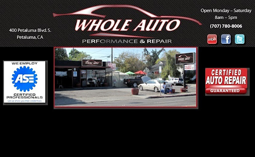 Auto Repair Shop «Whole Auto Repair», reviews and photos, 400 Petaluma Blvd S, Petaluma, CA 94952, USA