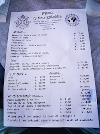Ultima Spiaggia Ristorante Pub à Palizzi Marina menu