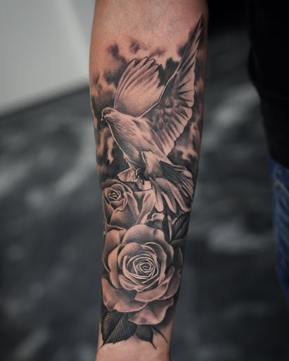 Explore astronomy tattoo ideas, creative tattoo ideas in Warrenville, available at UpRise Tattoos