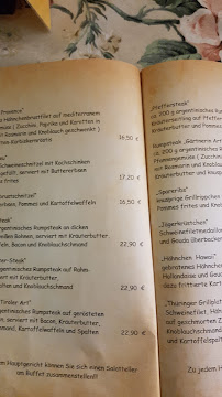 Gaststätte Schützenhaus à Ruhla menu