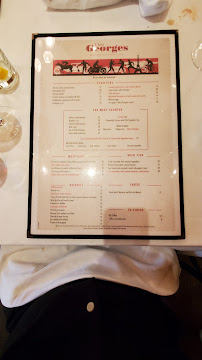 Restaurant français Chez Georges à Paris - menu / carte