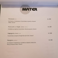 Mater | Pizzeria Verace in Berlin à Berlin menu