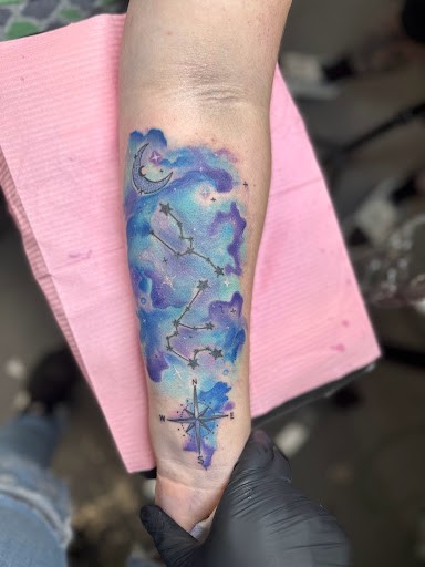 Explore tattoo 3/4 sleeve ideas, creative tattoo ideas in New Carlisle, available at Reckless Temptations