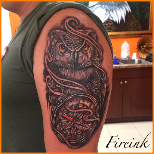 Explore peck tattoo ideas, creative tattoo ideas in Key Largo, available at Fire Ink Tattoo