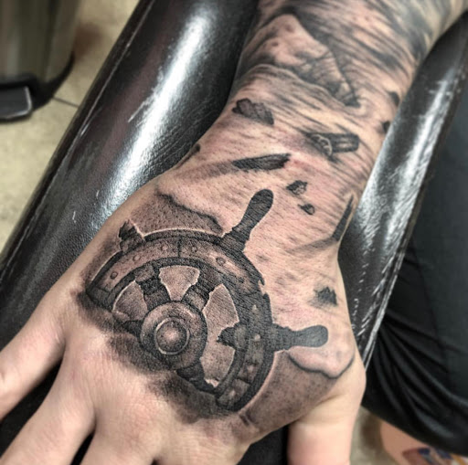 Explore harry potter sleeve tattoo ideas, creative tattoo ideas in Katy, available at Artistic Impressions Tattoo Studio