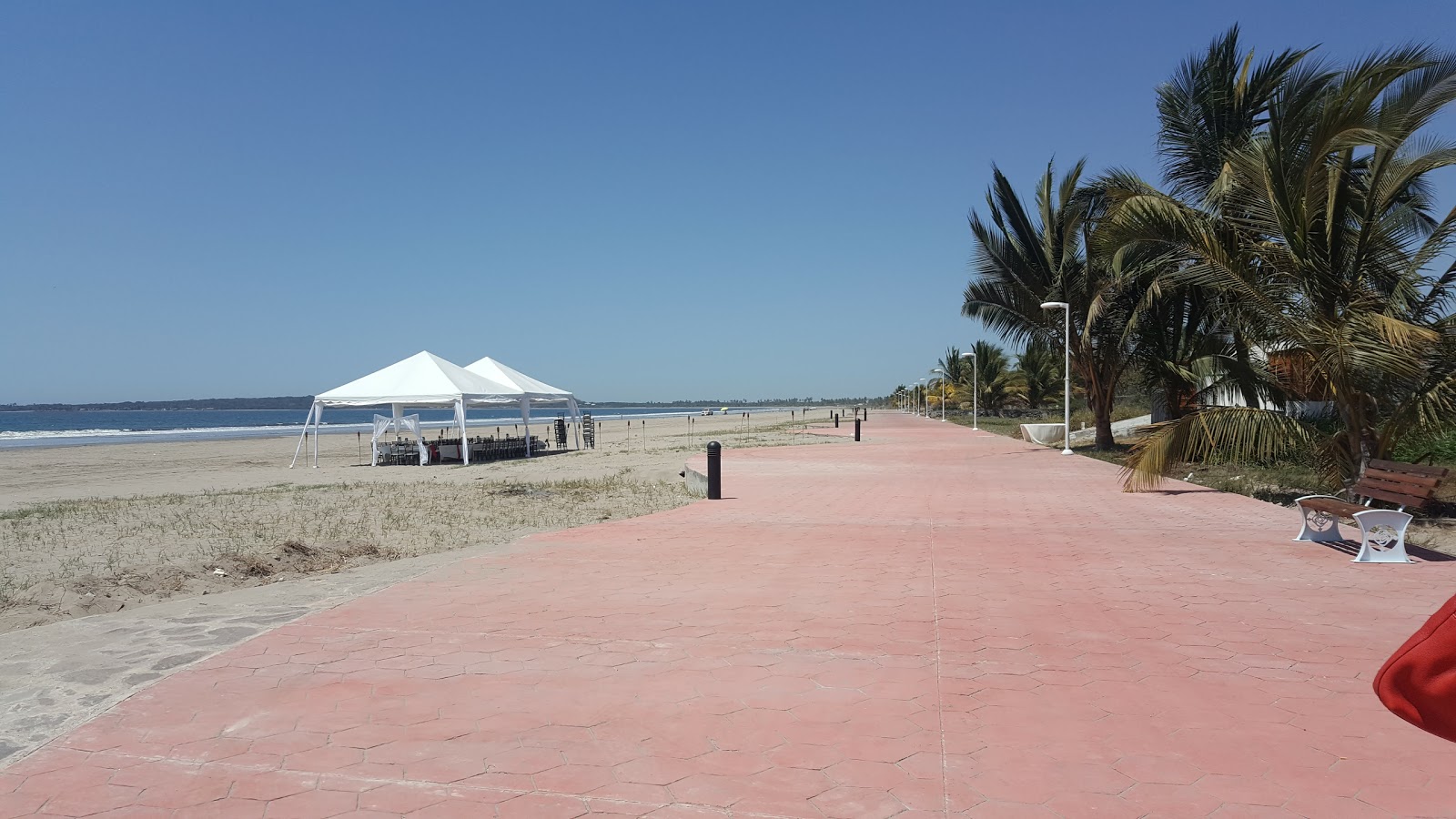 Foto av Las Islitas beach och bosättningen