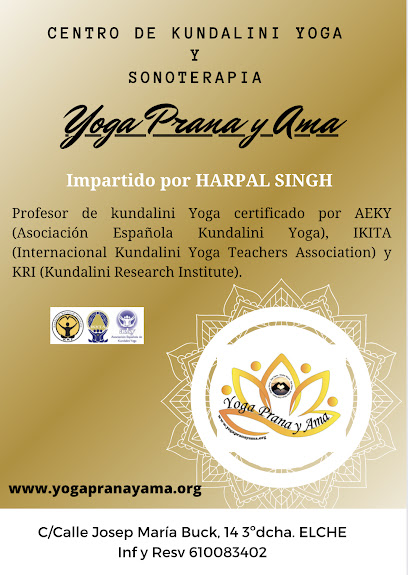 YOGA PRANA Y AMA. Yoga ELCHE. Kundalini Yoga - Har - Carrer Josep Maria Buck, 14, 3°Dcha, 03201 Elche, Alicante, Spain