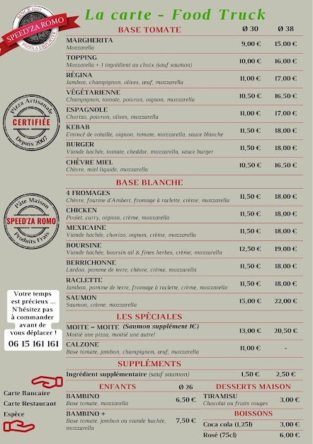 Pizza Food truck - Speed'za Romo à Gasville-Oisème (Eure-et-Loir 28)