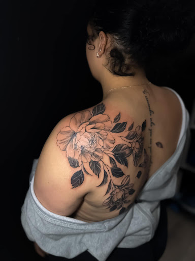 Explore tattoos behind ear ideas, creative tattoo ideas in Newfield, available at Parabellum Tattoo Studio