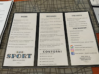 Bar Bar Sport à Santa Giustina (la carte)