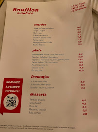Restaurant Bouillon Maurice à Lyon (le menu)