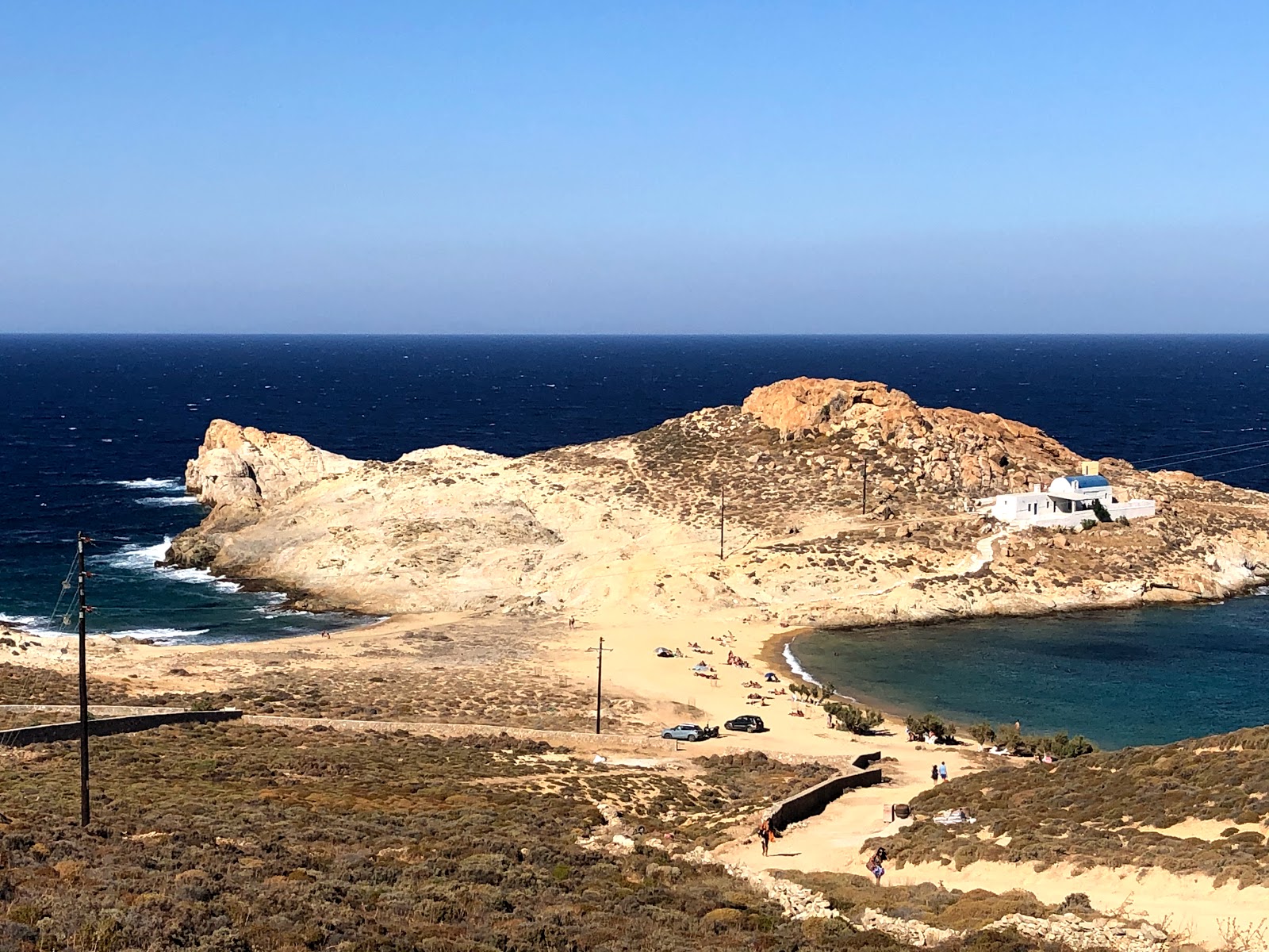 Foto van Agios Sostis met kleine baai