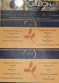 Crêperie Le Galion à Ploemeur (le menu)