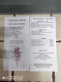 Frazione Cappellazzo à Cappellazzo menu