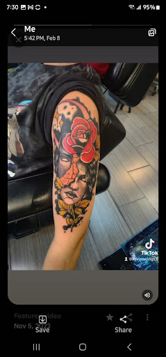 Explore leg tattoo placement ideas, creative tattoo ideas in Riverside, available at Darkstar Tattoo CA