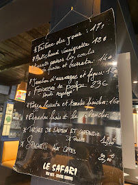 Le Safari à Nice menu