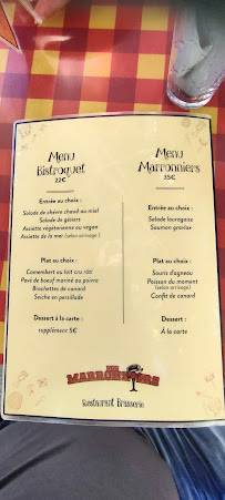 Les Marronniers à Saint-Michel-de-Lanès menu