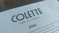 Colette à Saint-Coulomb menu
