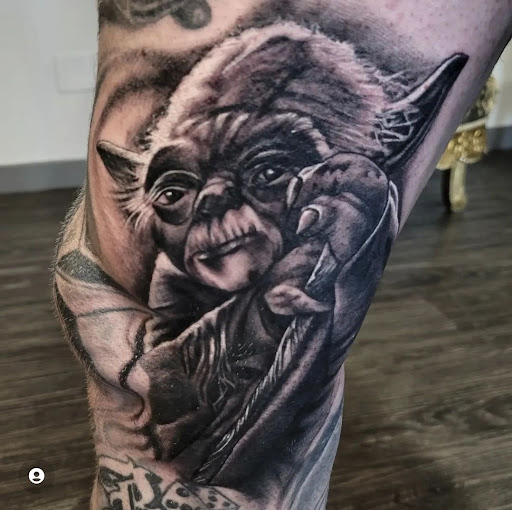 Explore wolf neck tattoo ideas, creative tattoo ideas in Palm Coast, available at Elite Custom Tattooing