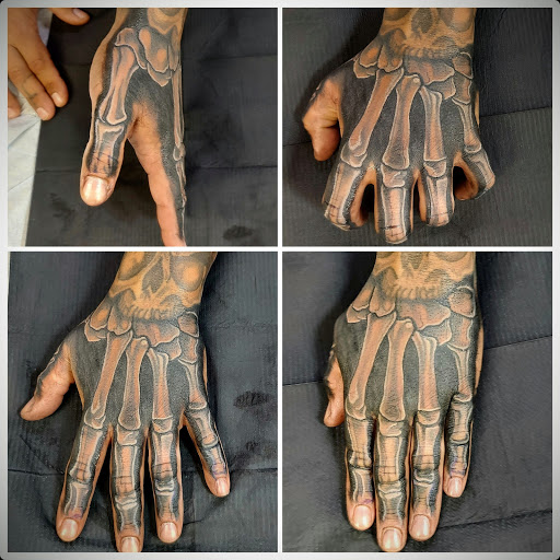 Explore 1/4 sleeve tattoo ideas, creative tattoo ideas in Brighton, available at Valkyrie Tattoos