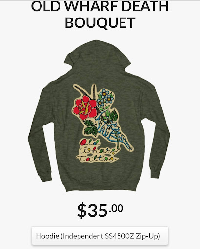 Explore sunflower thigh tattoo ideas, creative tattoo ideas in Staunton, available at Old Wharf Tattoo