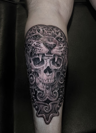 Explore viking sleeve tattoo ideas, creative tattoo ideas in Marion, available at Saged souls tattoo collective