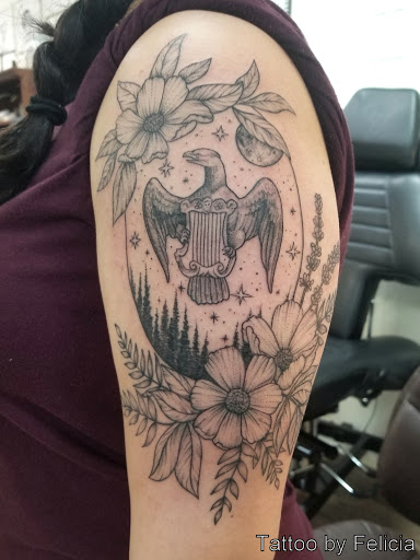 Explore men's side neck tattoo ideas, creative tattoo ideas in Fort Myers, available at Tiger Lotus Tattoo and Piercing